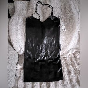 Willow & Clay Black Sequined Dress, Size S, NWT. Dress has a zip back.